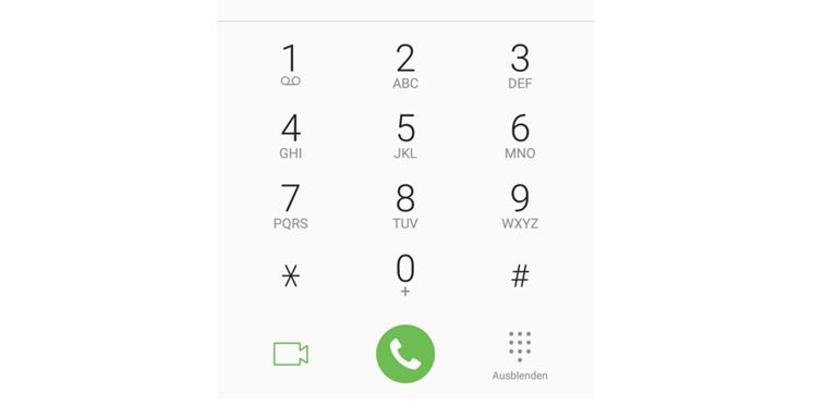 Samsung-Smartphone Ziffernblock Samsung-Smartphone Ziffernblock