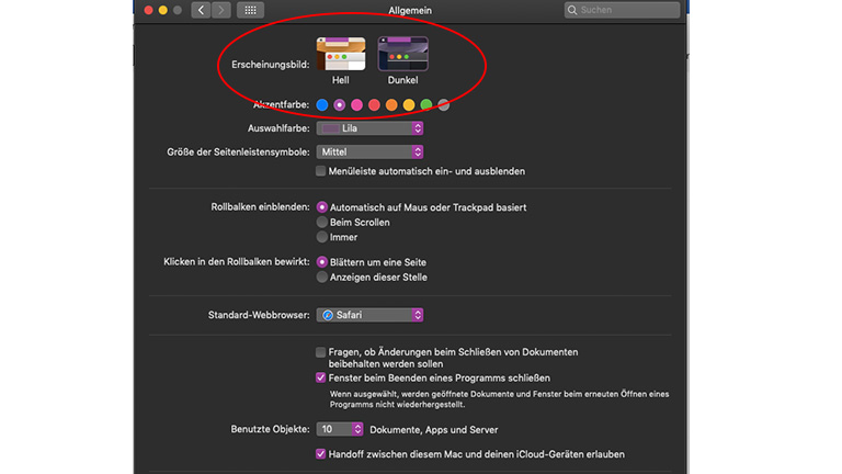 12 Tipps für eine leichtere Nutzung deines MacBooks Darkmode über Menü am MacBook aktivieren