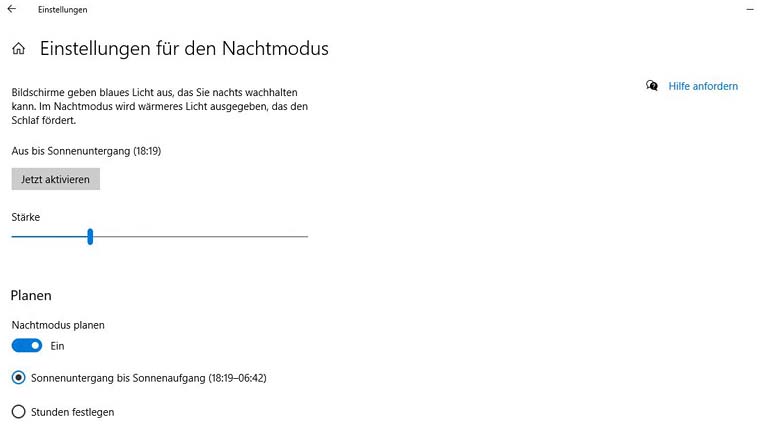 Windows 10: Nachtmodus aktivieren, ausschalten, reparieren Windows 10: Nachtmodus aktivieren und Farbtemperatur individuell einstellen