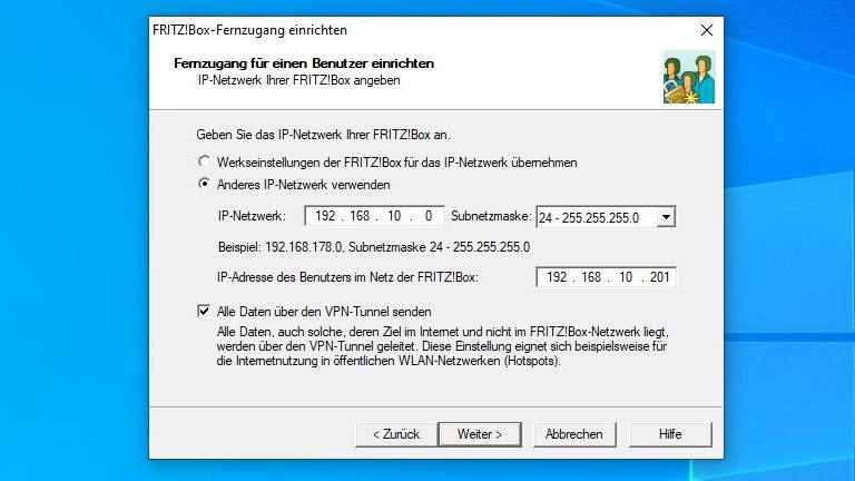 Fritzbox: VPN unter Windows 10 einrichten – so klappt der Fernzugriff Fritzbox-Fernzugang: IP-Adressen eingeben
