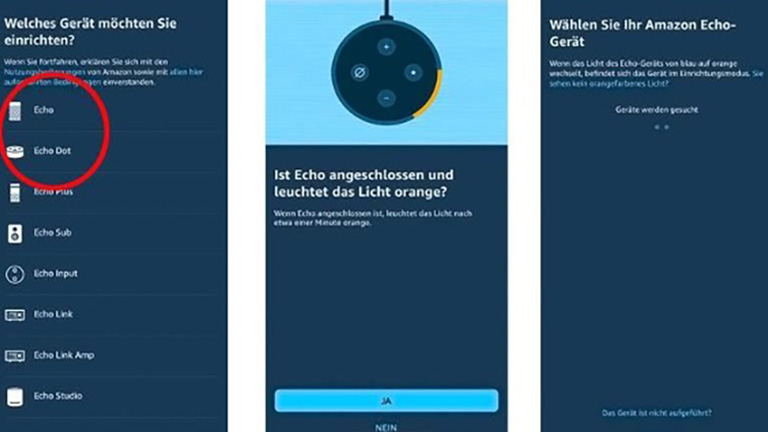 Amazon Echo und Echo Dot einrichten: So startest du mit Alexa Amazon Echo oder Echo Dot durch Auswahl in der Alexa-App einrichten