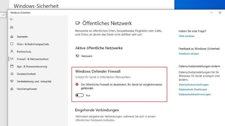 ERR_CONNECTION_RESET: So kannst du den Fehler in Chrome beheben Firewall deaktivieren Windows 10