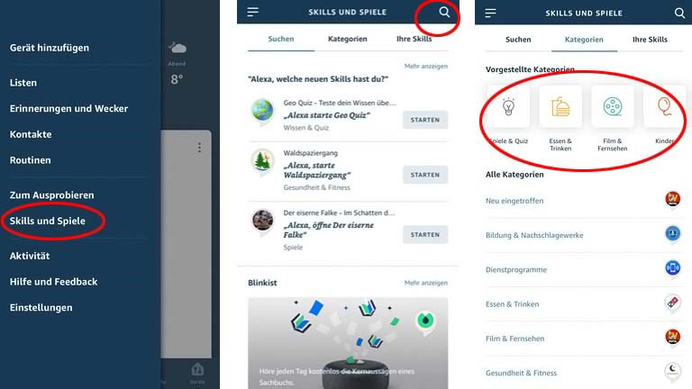 Alexa-Spiele: Spaß mit dem Sprachassistenten für Groß und Klein Alexa-Spiele: Skills in der App suchen, auswählen und mit wenigen Schritten aktivieren