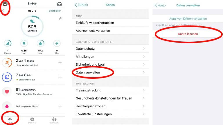 Fitbit zurücksetzen und Fitbit-Konto löschen: So geht’s Fitbit-Konto löschen per App oder über das Fitbit.com-Dashboard