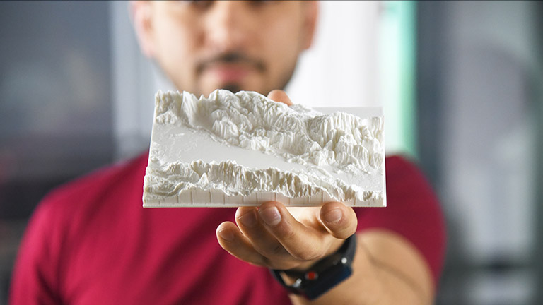 3D-Drucker einstellen: Erste Schritte für Anfänger Landschaft aus dem 3D-Drucker