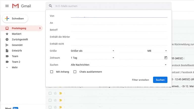Bei Gmail Label und Filter erstellen: So räumst du dein Postfach auf Gmail-Filter erstellen und Nachrichten automatisch sortieren