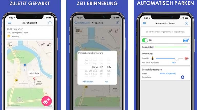 Geparktes Auto finden: So geht es mit Android und iOS App erinnert an das Ende der Parkzeit