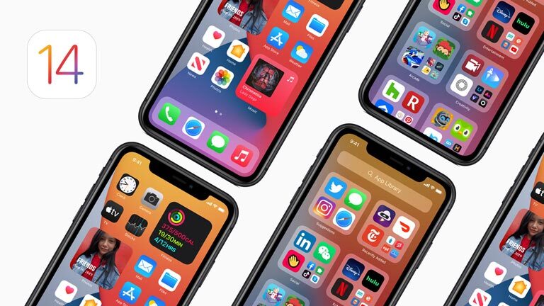 Mehrere Screenshots vom neuen iOS 14