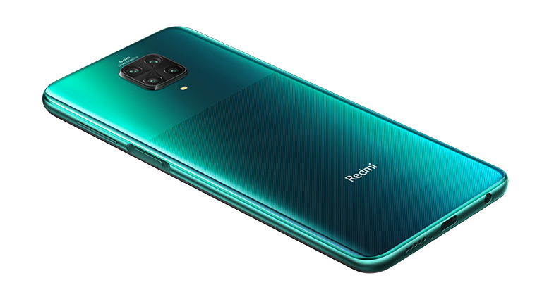 Xiaomi Redmi Note 9 Pro Das Xiaomi Redmi Note 9 Pro in grün von hinten.