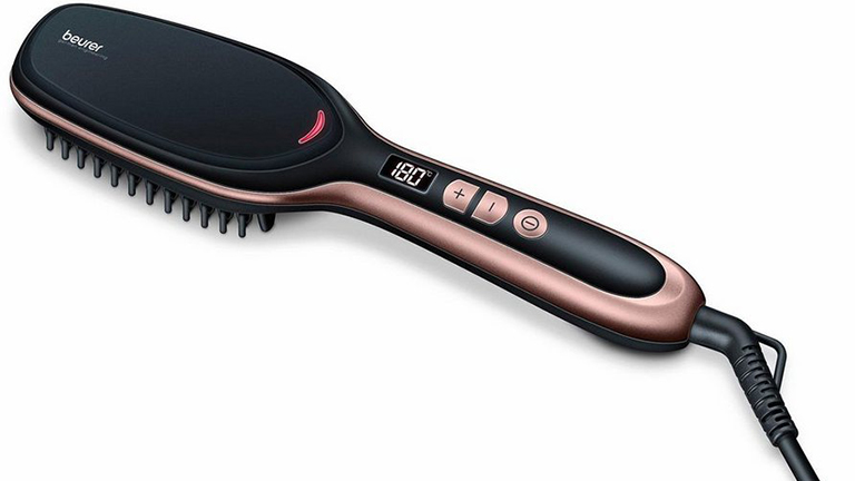 Beurer HS 60 Abbildung der Rückseite der Beurer Haarglättbürste HS 60.