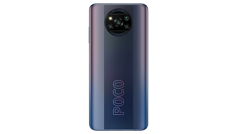 POCO X3 Pro Die Rückseite vom Poco X3 Pro in Schwarz.