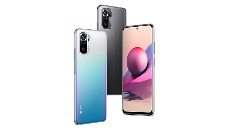 Xiaomi Redmi Note 10S Das Redmi Note 10S in den Farben Ocean Blue, Onyx Gray und Pebble White.