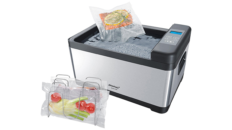 Steba Sous-vide Garer SV 2 Produktfoto des Steba Sous-vide-Garers SV 2 mit gefülltem Wasserbad.