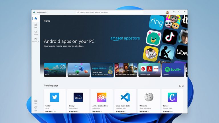 Screenshot des Microsoft Stores unter Windows 11