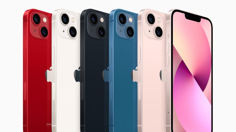 iPhone 13 Produktbild von den neuen Farben für das iPhone 13.
