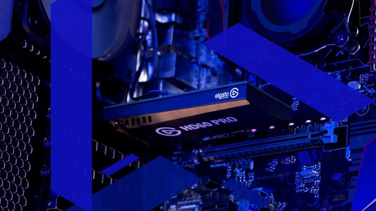 Elgato HD60 PRO Die Elgato HD60 Pro an einem Mainboard in einem Rechner.