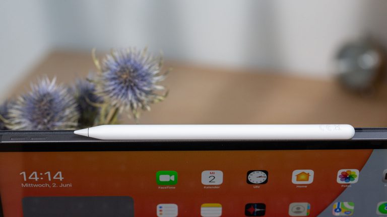 iPad Pro Nahaufnahme des Apple Pencils auf einem iPad Pro.