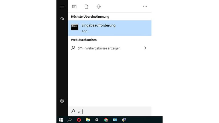 Druckerwarteschlange löschen Screenshot Windows Startmenü Suche