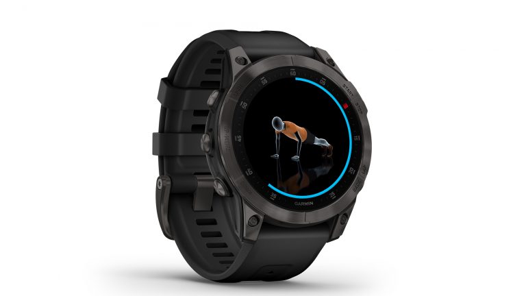 Garmin Epix 2 Der digitale Trainer auf dem Display der Garmin Epix 2.