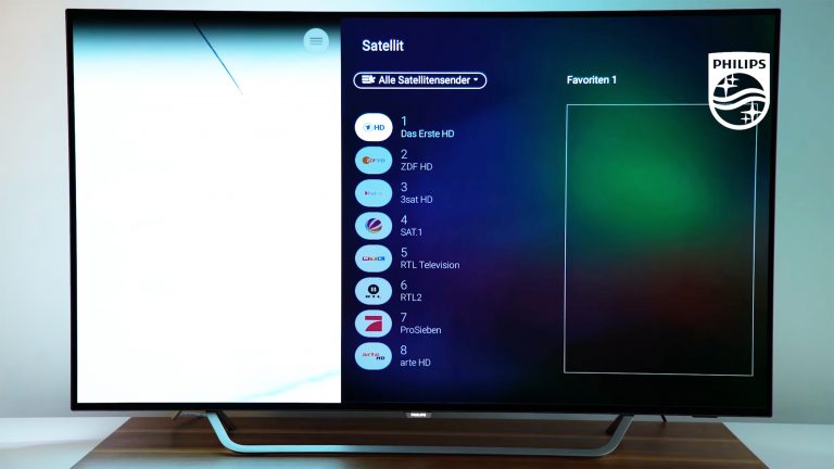Philips-TV Sender sortieren Screenshot Sender sortieren Philips-TV