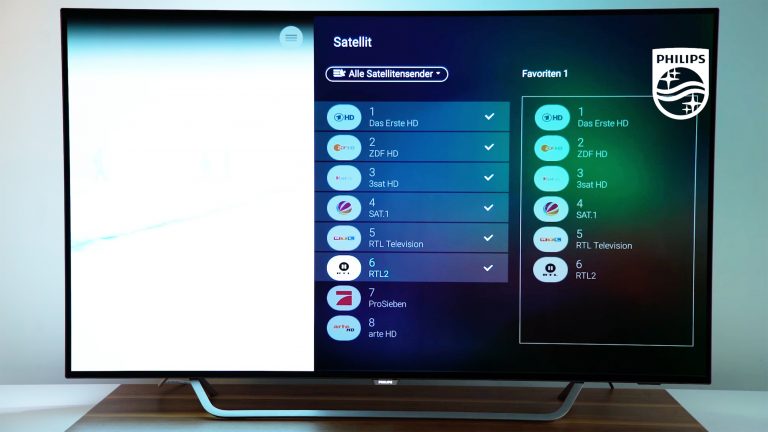 Philips-TV Sender sortieren Screenshot Sender sortieren Philips-TV