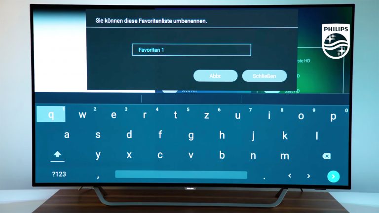 Philips-TV Sender sortieren Screenshot Sender sortieren Philips-TV