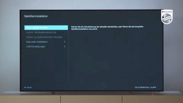 Philips-TV Sendersuche Screenshot Sendersuche Philips-TV