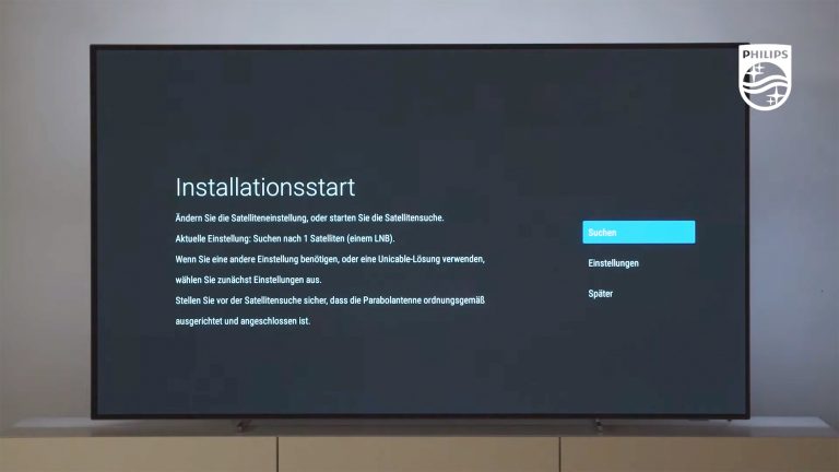 Philips-TV Sendersuche Screenshot Sendersuche Philips-TV