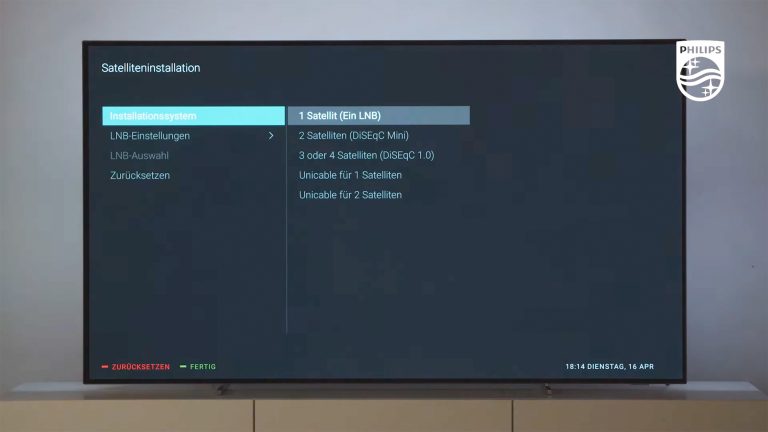 Philips-TV Sendersuche Screenshot Sendersuche Philips-TV