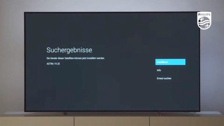 Philips-TV Sendersuche Screenshot Sendersuche Philips-TV