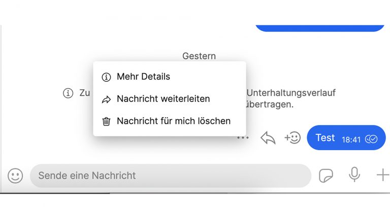 Signal-Messenger: Desktop-App auf dem Computer nutzen Screenshot des Signal-Messengers für Windows und MacOS.