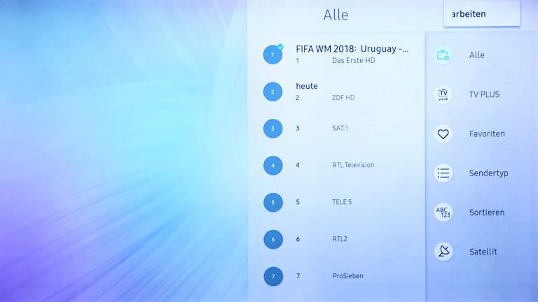 Screenshot Sendersuche Samsung-TV.