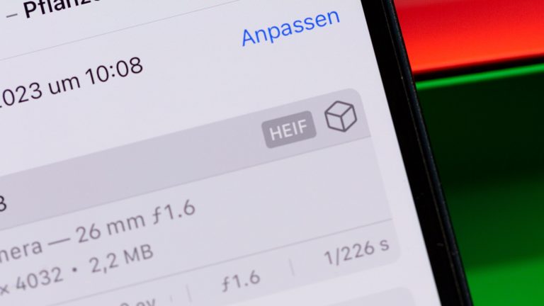 Nahaufnahme der Foto-App auf einem iPhone.