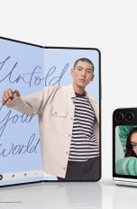Produktfotos des Samsung Galaxy Z Fold5 und des Galaxy Z Flip5.