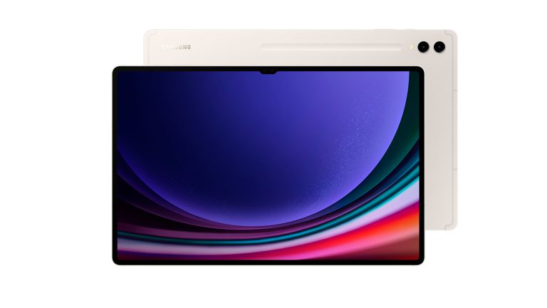 Produktbild eines Samsung Galaxy Tab S9 Ultra in Beige.