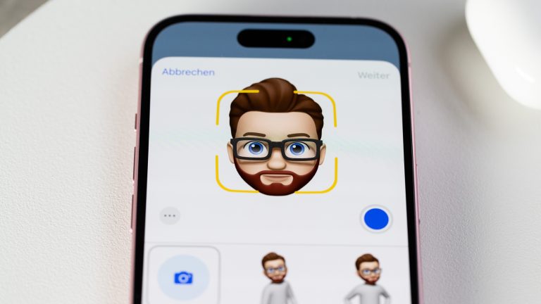 Der Memoji-Bildschirm auf einem iPhone.