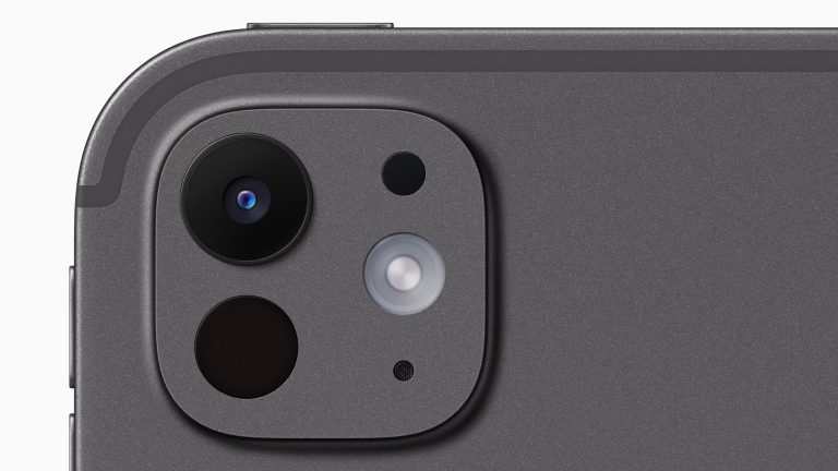 iPad Air & iPad Pro (2024): M4-Vorstellung und dünnstes iPad Detailansicht der rückseitigen Kamera bei einem iPad Pro.