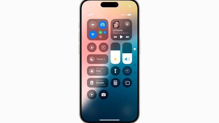 Screenshot des Kontrollzentrums unter iOS 18 Screenshot des Kontrollzentrums unter iOS 18.