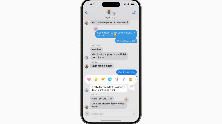 Screenshot der Nachrichten-App unter iOS 18 Screenshot der Nachrichten-App unter iOS 18.