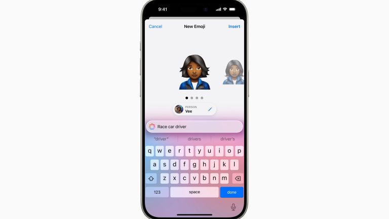 Screenshot vom Erstellen eines Genmojis durch Image Playground Screenshot vom Erstellen eines Genmojis durch Image Playground.