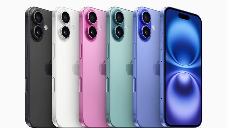 iPhone 16 und 16 Pro, Apple kann es noch Das iPhone 16 in seinen fünf Farbvarianten als Produktbild.