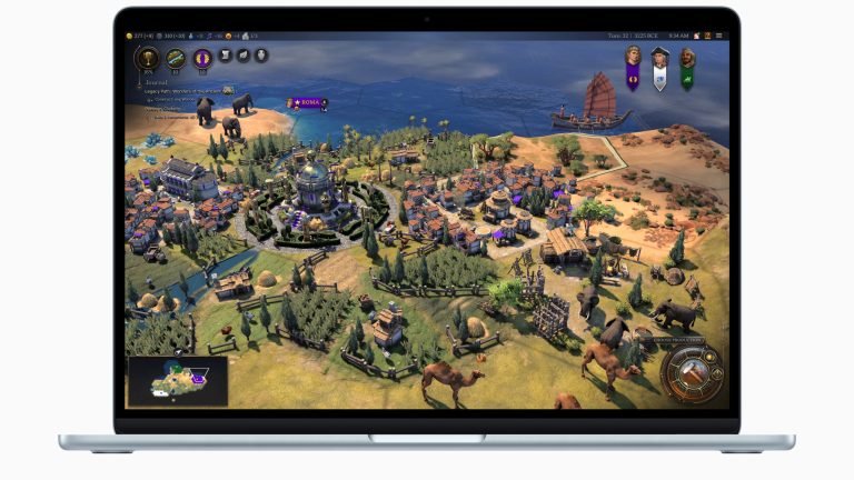 MacBook Air, iPad Air & Mac Studio, Apples Updates für 2025 Auf einem MacBook Air M4 ist eine Szene aus Civilization VII zu sehen.
