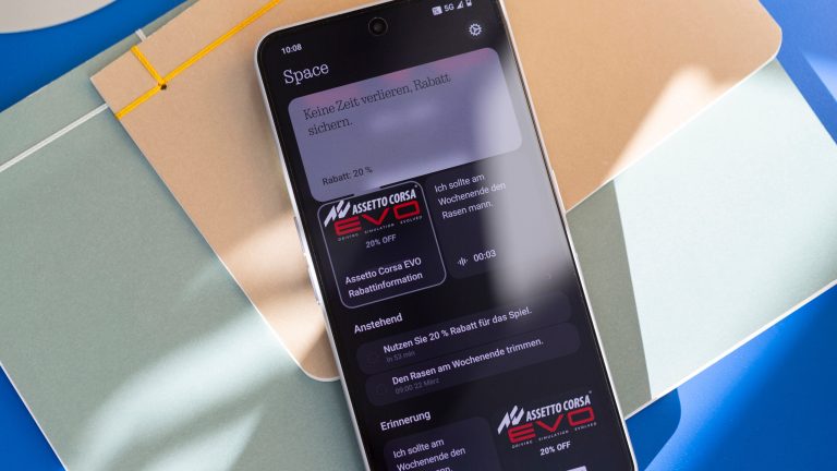 Nothing 3(a) Pro im Praxistest, Mittelklasse geht auch aufregend Auf einem Nothing Phone 3(a) Pro ist der Essential Space zu sehen.