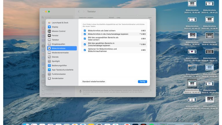 Screenshots machen auf Mac & MacBook, So klappt es Screenshot der Tastatur-Einstellungen unter macOS Sequoia.