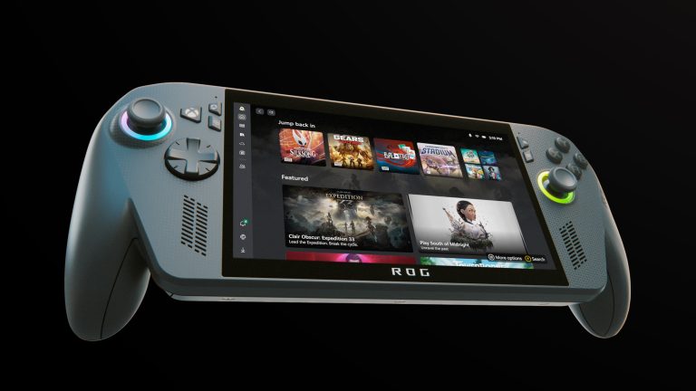 ROG Ally Xbox (X), Die Xbox zum Mitnehmen kommt Ein ROG Ally Xbox X ist zu sehen, auf dem die neu gestaltete Xbox-App läuft.
